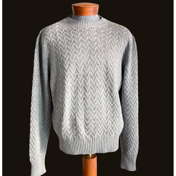 size 54 L-XL mens gray cotton cashmere Tom Ford sweater - Picture 1 of 9